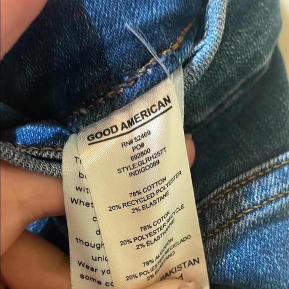 Womens New Good American Good Legs Distressed Skinny Jeans Plus Size - Picture 3 of 6